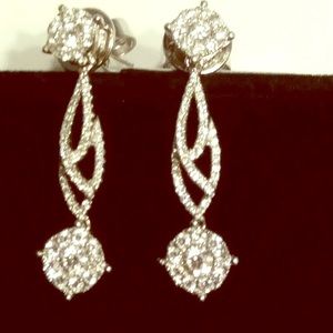 White gold earrings